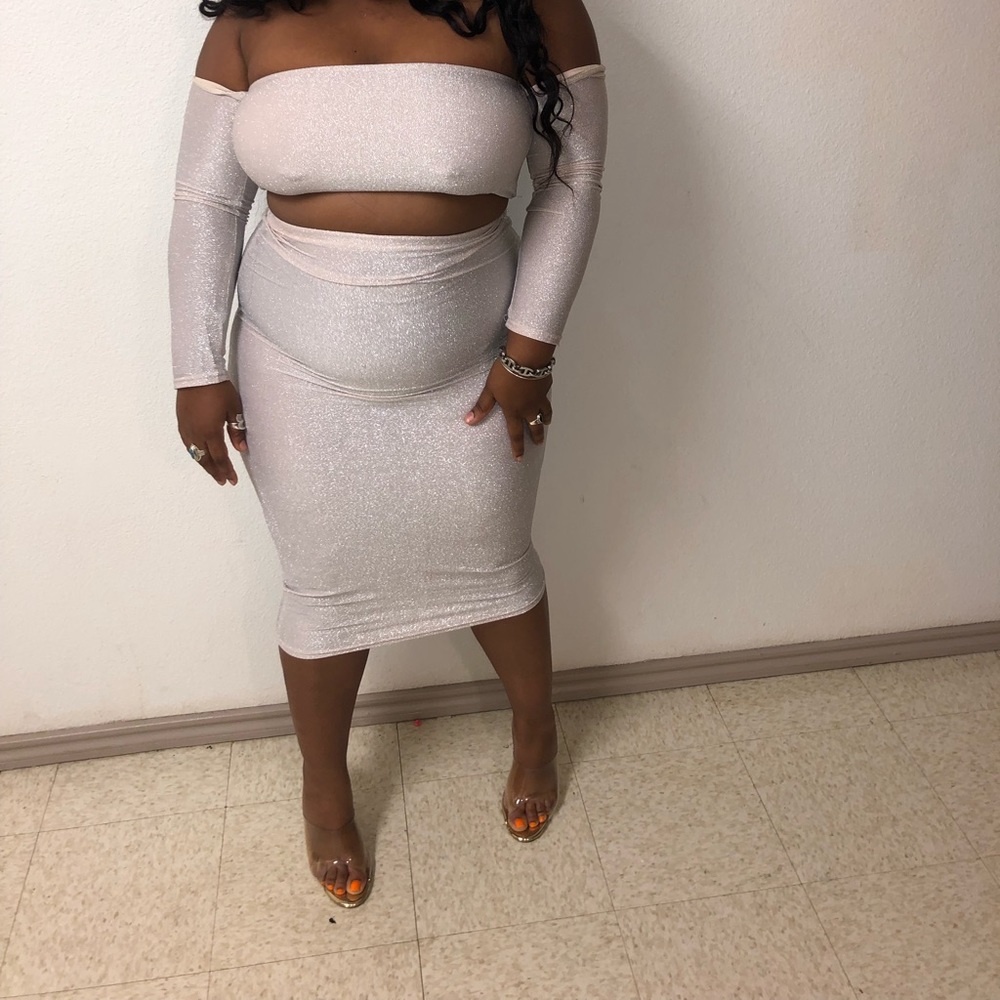 2 piece glitter set